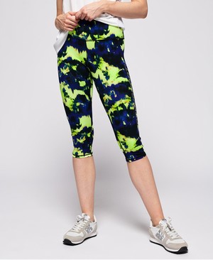 Superdry Sport Essentials Capri Leggings Női Sportruházat Sárga | XCTWH4893